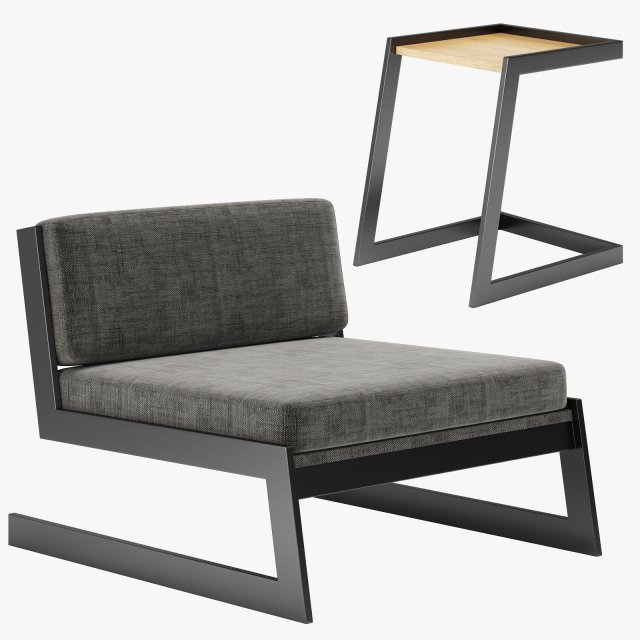 concepto easy lounge armchair 3D Model .c4d .max .obj .3ds .fbx .stl .blend 