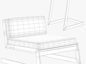poltrona lounge concepto f&aacute;cil Modelo 3D