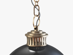 emerson 1-light single globe pendant-bronse Modèle 3D