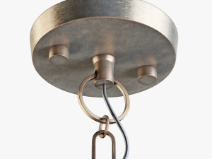 emerson 1-light single globe pendant-bronse Modèle 3D