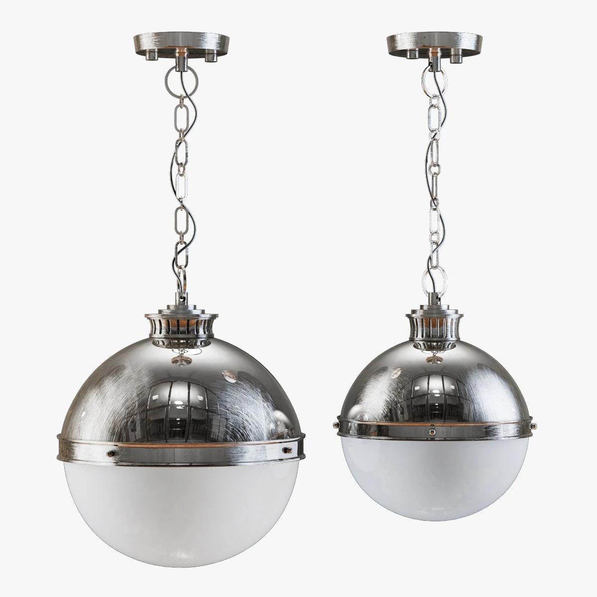 emerson 1-light single globe pendant-chrome 3D Model .c4d .max .obj .3ds .fbx .stl .blend