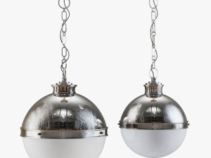 emerson 1-light single globe pendant-chrome 3D Model