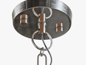 emerson 1-light single globe pendant-chrome 3D Model