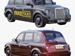 London taxi hackney carriage tx4 3D 模型