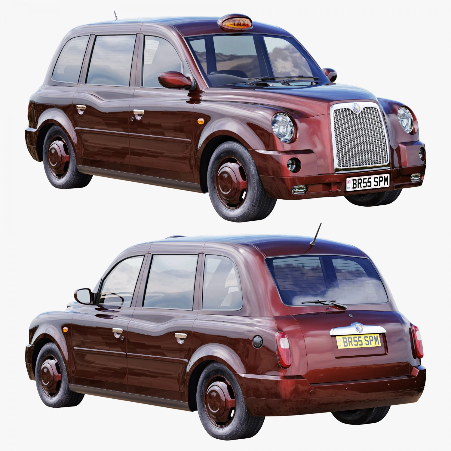 London taxi hackney carriage tx4 3D Model .c4d .max .obj .3ds .fbx .stl .blend 