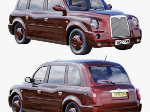Лондонское такси наемная карета tx4 3D Модель