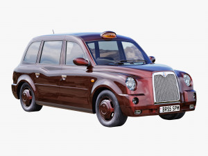 London taxi hackney carriage tx4 3D 模型
