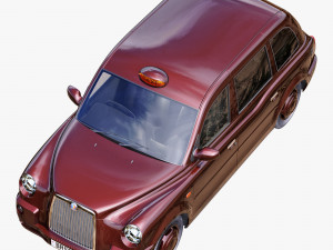 London taxi hackney carriage tx4 3D 模型