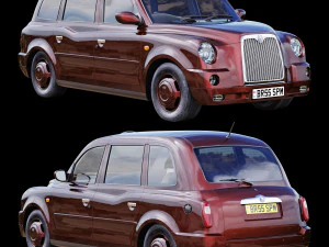 London taxi hackney carriage tx4 3D Model