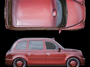 London taxi hackney carriage tx4 3D Model