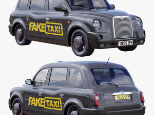 London taxi hackney carriage tx4 3D 模型