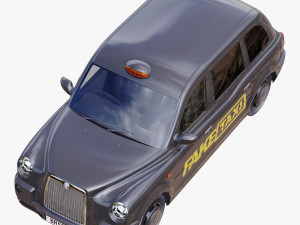 London taxi hackney carriage tx4 3D 模型