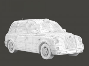 London taxi hackney carriage tx4 3D 模型