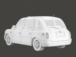 London taxi hackney carriage tx4 3D Model