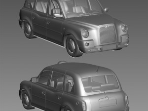 London taxi hackney carriage tx4 3D 模型