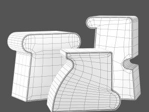 kelly wearstler ternion traid tercet side table 3D-Modell