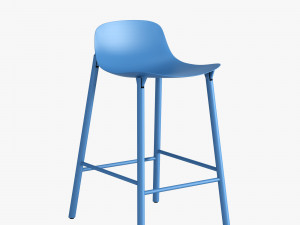 kristalia sharky stool metal 3D Model