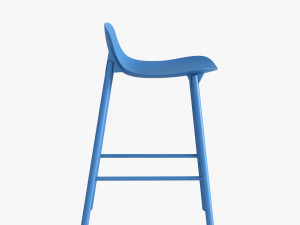 kristalia sharky stool metal 3D Model