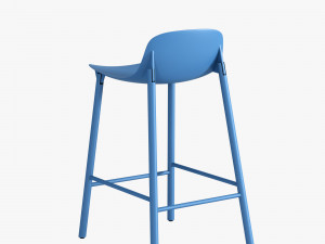 kristalia sharky stool metal 3D Model