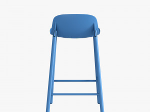 kristalia sharky stool metal 3D Model