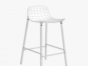 kristalia sharky stool metal 3D Model