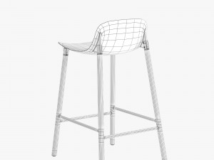 kristalia sharky stool metal 3D Model