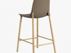 kristalia sharky stool wood Model 3D