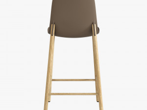 kristalia sharky stool wood Model 3D