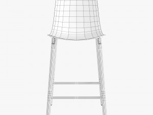 kristalia sharky stool wood Model 3D