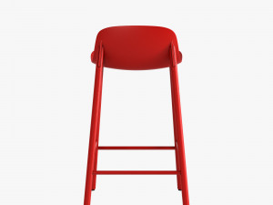 kristalia sharky stool wood Model 3D