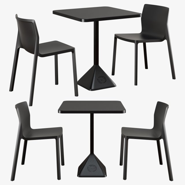 kristalia tnp table lp chair 3D 模型 .c4d .max .obj .3ds .fbx .stl .blend 