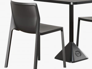 mesa kristalia tnp cadeira lp Modelo 3D