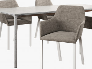kristalia boiacca mem soft dining set 3D Model