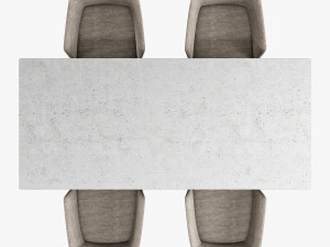 kristalia boiacca mem soft dining set 3D Model