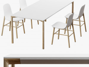 kristalia boiacca sharky dining set 3Dモデル