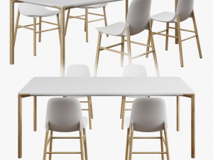 kristalia boiacca sharky dining set Modèle 3D