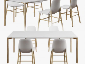 conjunto de jantar kristalia boiacca sharky Modelo 3D