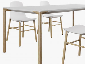 kristalia boiacca sharky dining set Modèle 3D