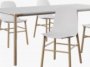 kristalia boiacca sharky dining set Modèle 3D