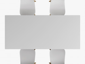 kristalia boiacca sharky dining set Modèle 3D