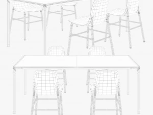 conjunto de jantar kristalia boiacca sharky Modelo 3D