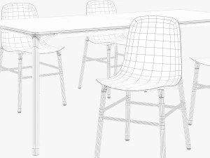 conjunto de jantar kristalia boiacca sharky Modelo 3D