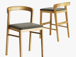 sedia e sgabello lovko floki Modello 3D