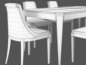 morelato dining set 001 3D Model