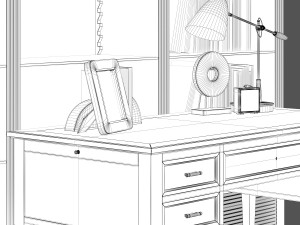 morelato office furniture set 001 Modello 3D