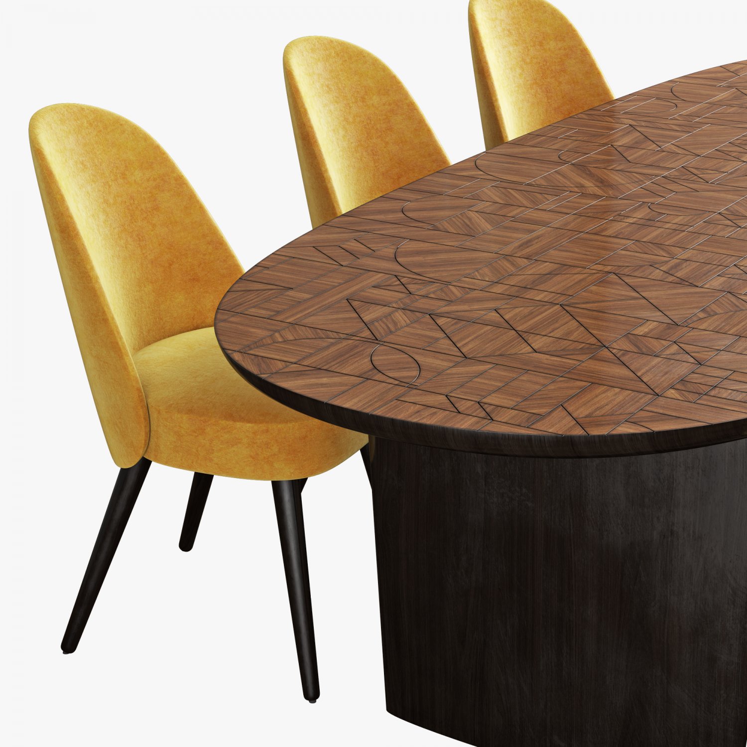 Patchwork dining chairs on sale and table