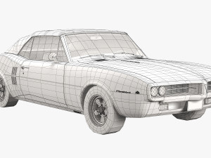 pontiac firebird 1967 convertible 3D 模型