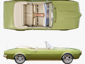pontiac firebird 1967 convertible 3D 模型