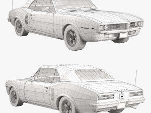 pontiac firebird 1967 convertible 3D 模型