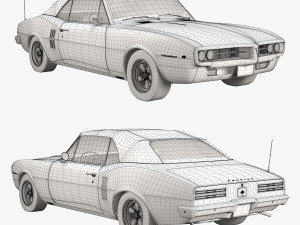 pontiac firebird 1967 convertible 3D 模型